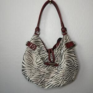 Y2K Zebra Print Hobo Bag